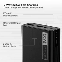 Boat Energy Shroom PB400 Power Bank 20000mAH - Black