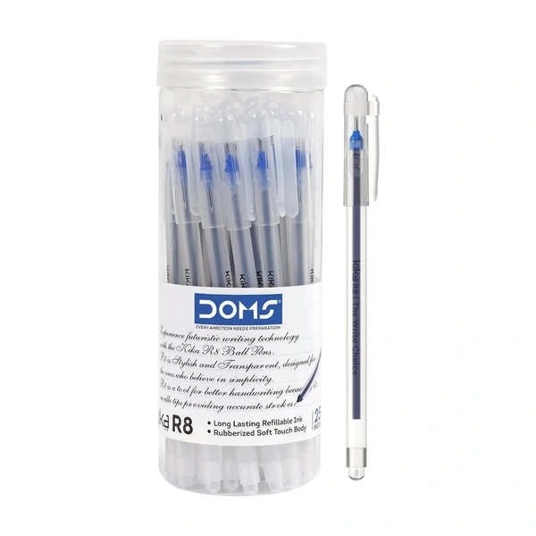 Doms Kika R8 Ball Pen Pack of 25 Pieces - Red