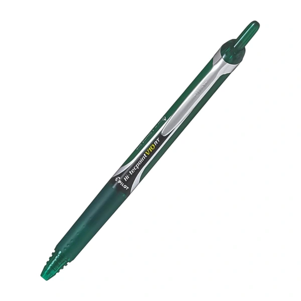 Pilot Hi Techpoint V10 RT Roller Ball Pen  - 1 Piece, Green