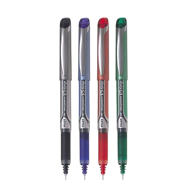 Pilot Hi Tecpoint V5 Grip Roller Ball Pen Red - 1 Piece, Red