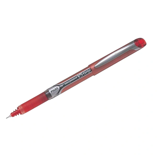 Pilot Hi Tecpoint V5 Grip Roller Ball Pen Red - 1 Piece, Red