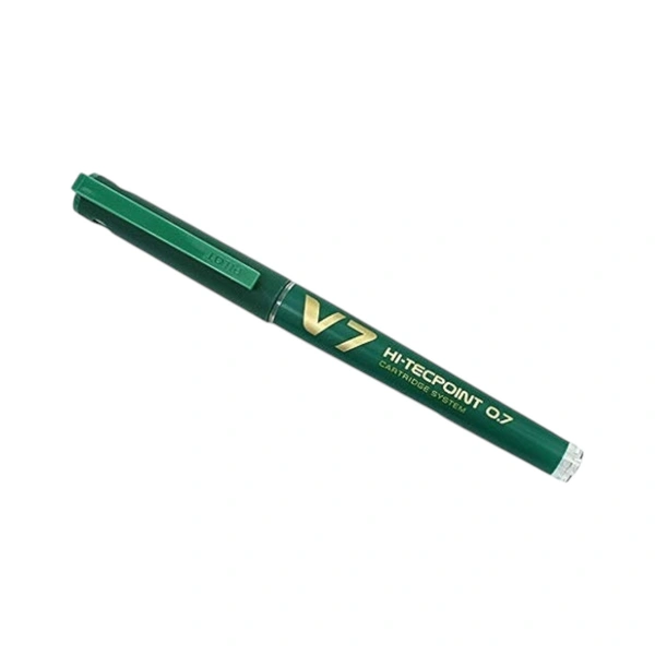 Pilot V7 Hi Tecpoint Cartridge System Roller Ball Pen Green - 1 Piece, Green