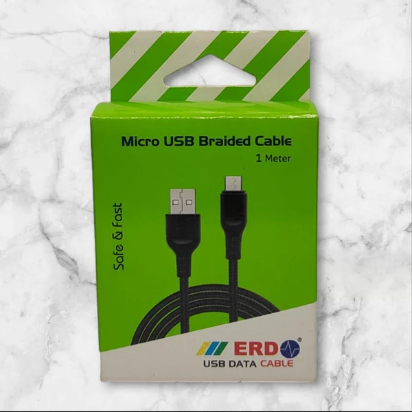 ERD Micro USB Data Cable 1 Meter Black Colour UC-58