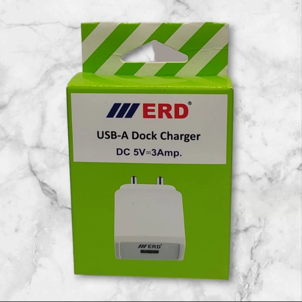 ERD USB - A Dock Charger DC 5A - 3Amp. White Colour TC-31