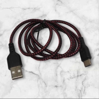ERD Braided USB C Data Cable 1meter Cable Upto 35W Red Colour UC-68