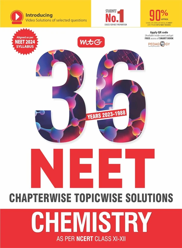 MTG Learning MTG 36 Year NEET Chapterwise Topicwise Solutions Chemistry for NEET Exam 2024