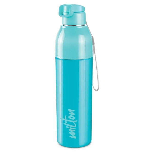 Milton Steel Convey 900 Steel Thermoware Insulated Inner Steel Water Bottle 650 ml  - Cyan Aqua, 630
