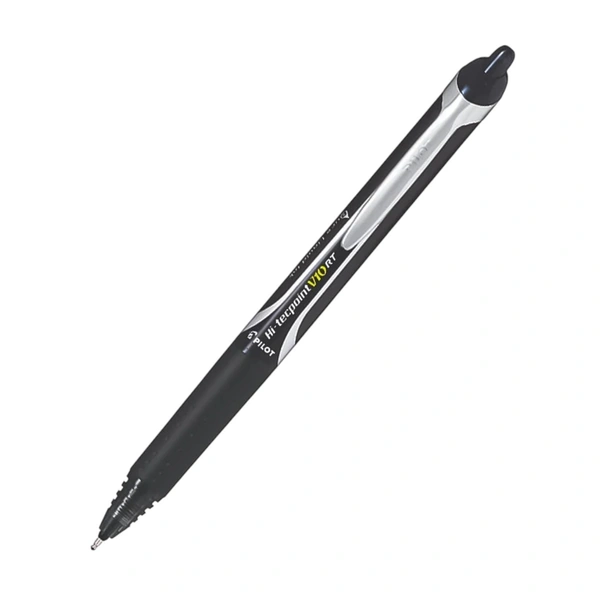 Pilot Hi Techpoint V10 RT Roller Ball Pen  - 1 Piece, Black