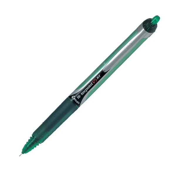 Pilot Hi Techpoint V5 RT Roller Ball Pen Green ink  - 1 Piece, Green