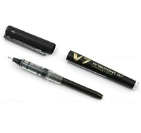 Pilot V7 Hi Tecpoint Cartridge System Roller Ball Pen Black  - 1 Piece, Black