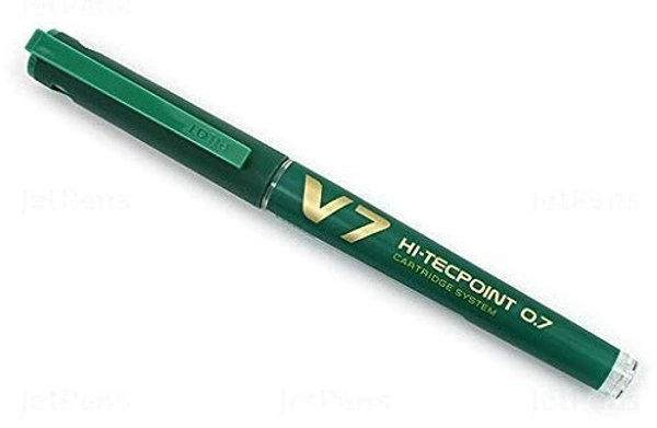 Pilot V7 Hi Tecpoint Cartridge System Roller Ball Pen Green - 1 Piece, Green