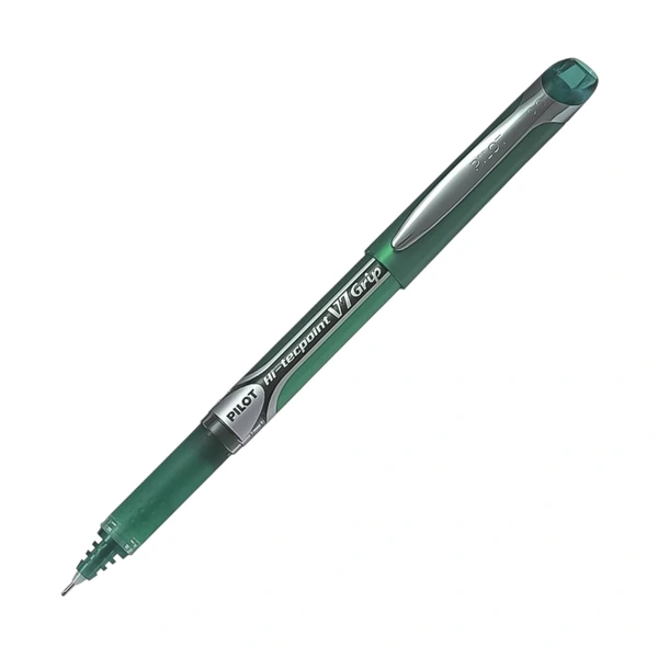 Pilot Hi Tecpoint V7 Grip Roller Ball Pen Green - 1 Piece, Green