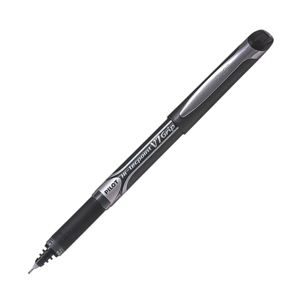 Pilot Hi Tecpoint V7 Grip Roller Ball Pen Black - 1 Piece, Black