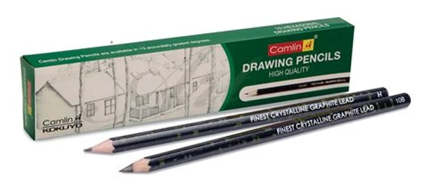 Camlin Drawing Pencils 6pcs HB,2B,3B,4B,6B,8B