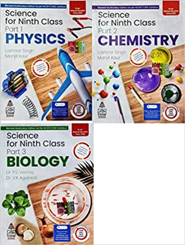 S Chand Combo Pack Science ( Physics, Chemistry, Biology )  By Lakhmir Singh  Class 9  CBSE Examination 2023 - 24