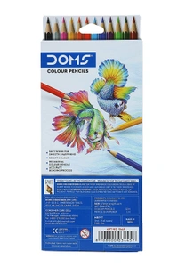 Doms Colour Pencil 12 Shades Full Size