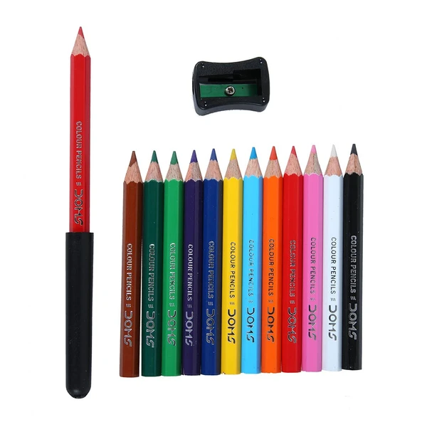 Doms Colour Pencil 12 Shades Half Size