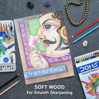 Doms Colour Pencil Flat Tin Pack 12 Shades - 