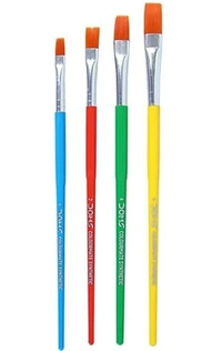 Doms ColourMate Synthetic Hair Brush Flat Set