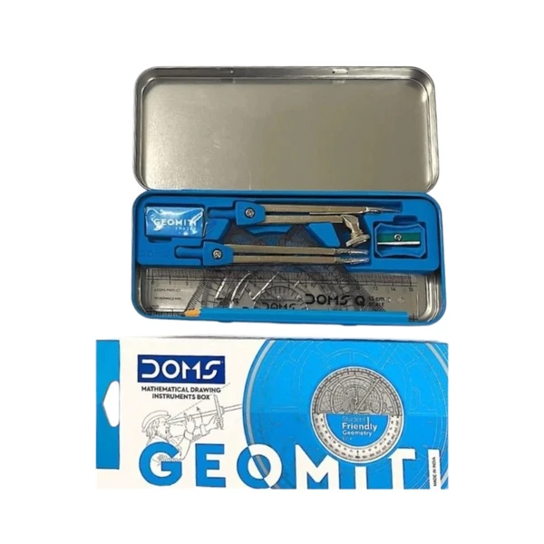 Doms Geomiti Mathematical Instrument Box & Geometry Box Blue Colour