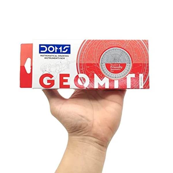 Doms Geomiti Geometry & Pencil Box Red Colour