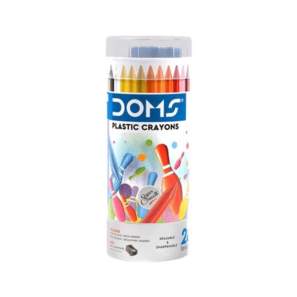 Doms Groove Plastic Crayon 24 Shades