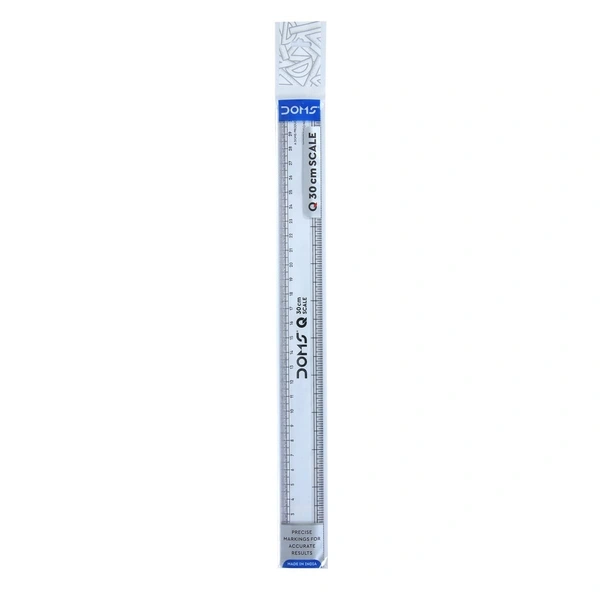 Doms Q Series Transparent Scale 30cm  - 10 Pieces