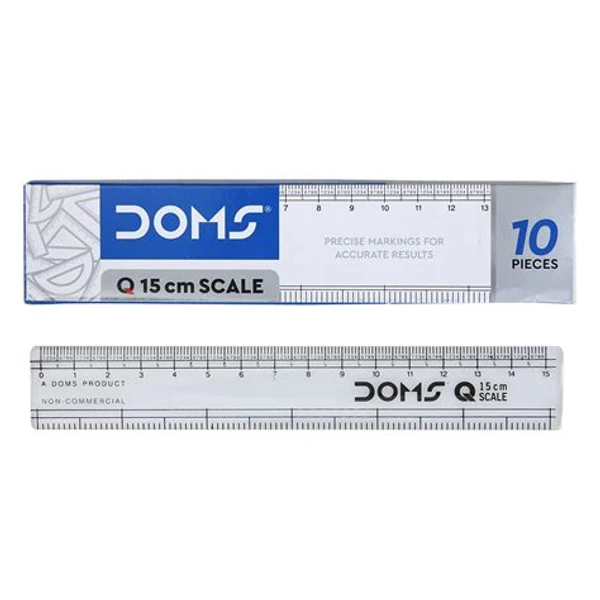 Doms DOMS Q Series Transparent Scale 15cm - 10 Pcs