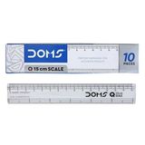 Doms DOMS Q Series Transparent Scale 15cm - 10 Pcs