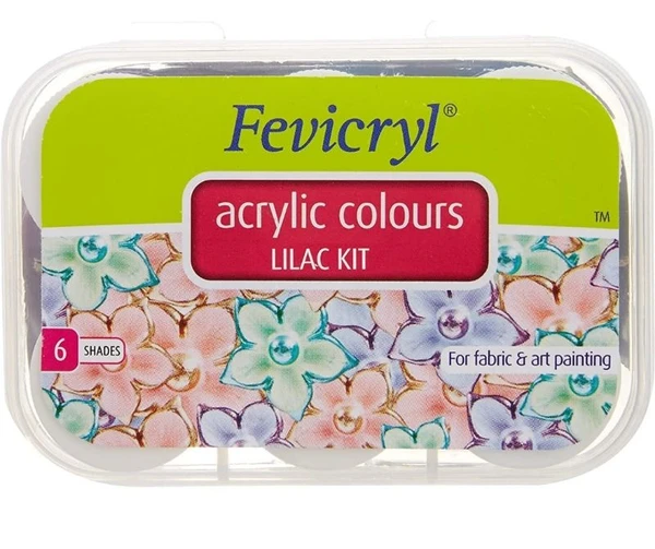 Fevicryl Acrylic Colour Lilac Kit  6 Shades  60ml