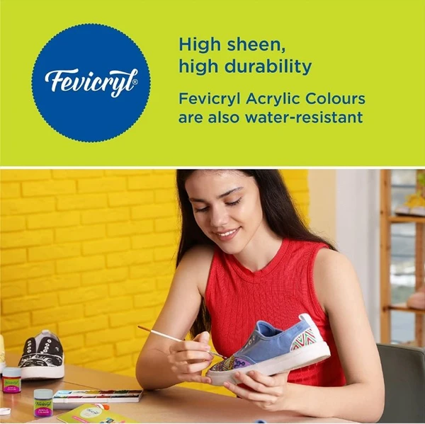 Fevicryl Acrylic Colours Sunflower Kit ( 10 Colours × 15 Ml )