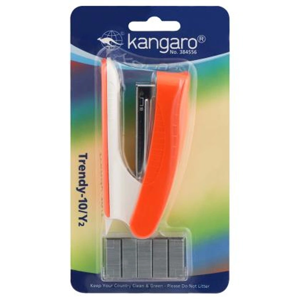 Kangaro Trendy-10/Y2 Orange Stapler with No 10 Staples