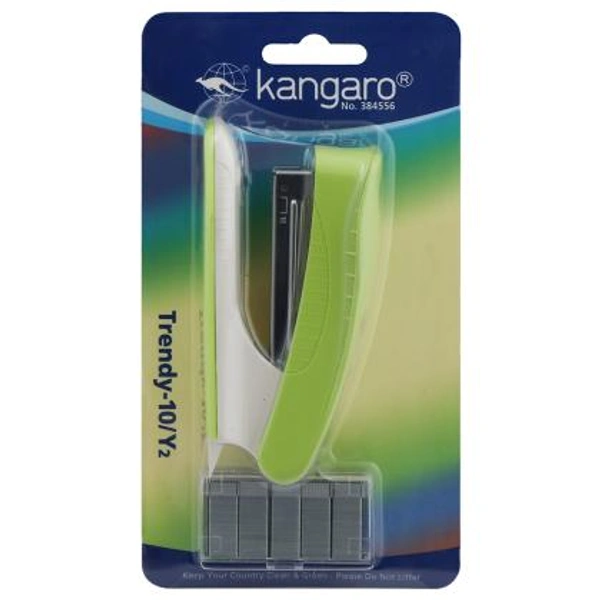 Kangaro Trendy-10/Y2 Parrot Green Stapler with No 10 Staples