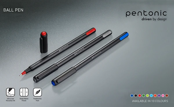 Linc Ball Pen  Pentonic  0.7 mm Tip  - 5 Pcs, Black