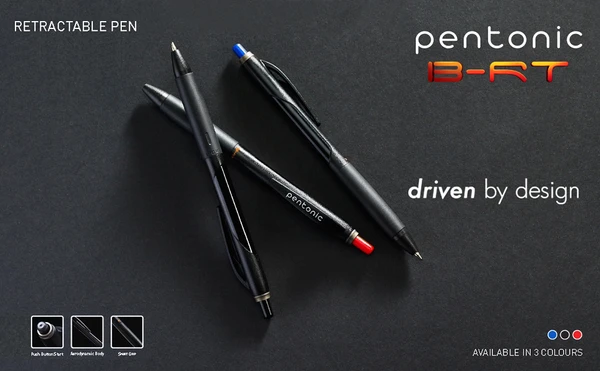 Linc Pentonic B RT Ball Pen  0.7 mm, Black Body, Red, Blue, Black Ink,  Pack of 30