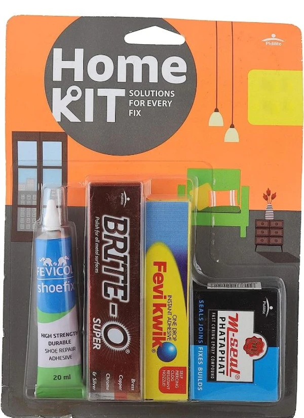 Pidilite Home Kit Solution For Every Fix ( Shoe Fix, Brite-O, Fevikwik, M- Seal )