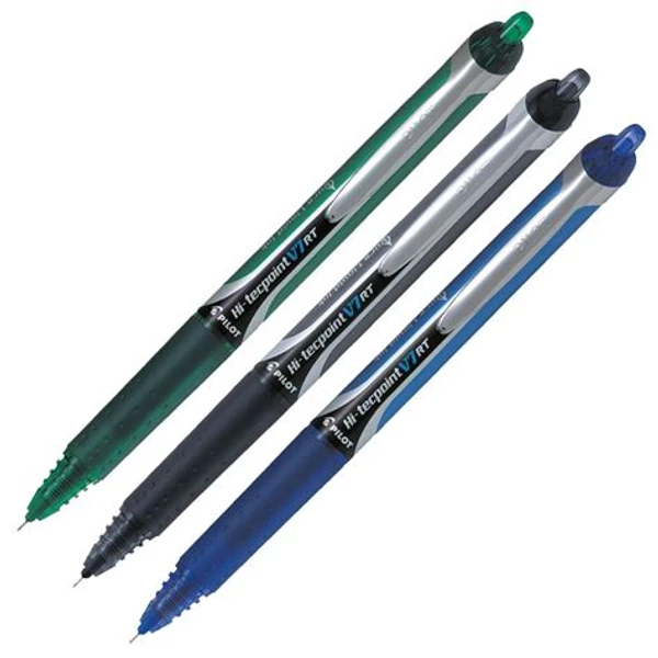 PILOT Pilot Hi Techpoint V7 RT Liquid Ink Roller Ball Pen Blue, Black, Red, Green Pack of 4 - 