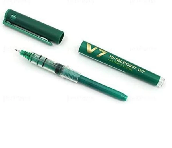 Pilot V7 Hi - Tecpoint Cartridge System Roller Ball Pen  4 Pcs Sets  Blue, Black, Red, Green  )