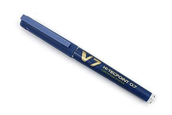 Pilot V7 Hi Tecpoint Cartridge System Rollerball Pen Medium Point - 6 Pcs