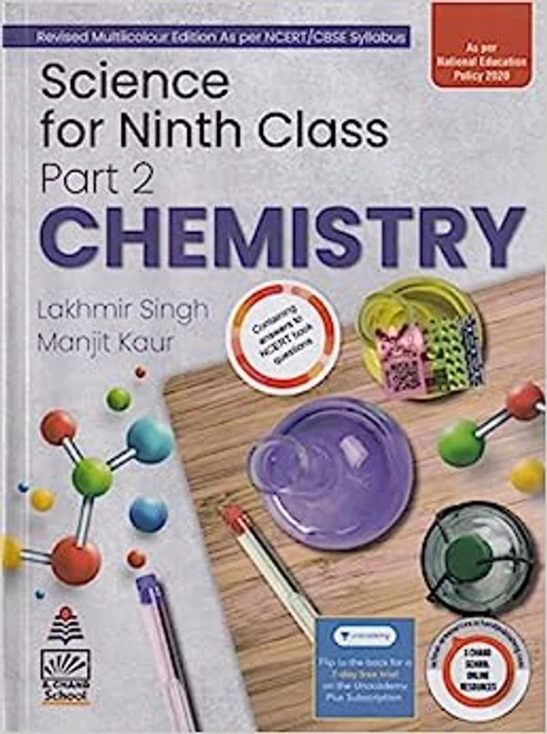 S Chand Science Part 2 Chemistry By - Lakhmir Singh & Manjit Kaur Class 9 CBSE Examination 2023 - 24