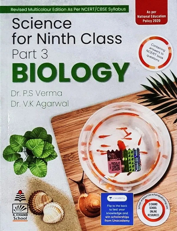 S Chand  Science For Ninth Class Part 3 Biology By - P.S Verma  V.K Agarwal CBSE Examination 2023 - 24