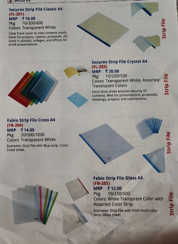 Securex Strip File Classic A4 (FL-201 ) Per Pcs