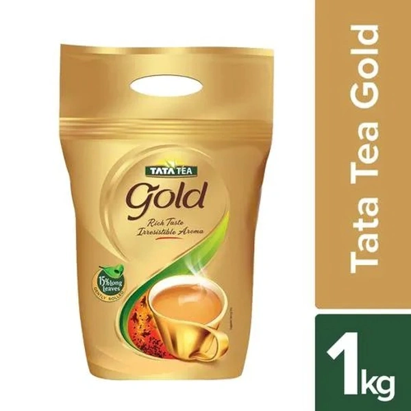 Tata Tea Gold Assam Teas With Gently Rolled Aromatic Long Leaves, Rich & Aromatic Chai, Black Tea - 1 KG