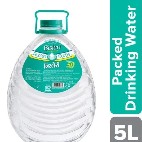 Bisleri Mineral Water, 5 L Can - 5 L