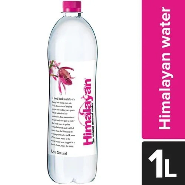 Himalayan Natural Mineral Water - With Magnesium, Sodium & Calcium, 1 L Bottle - 1 L