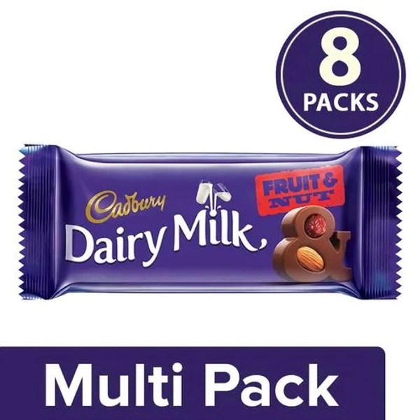 Cadbury Dairy Milk Fruit & Nut Chocolate Bar, 36 g, 8x36 g Multipack - 36 G