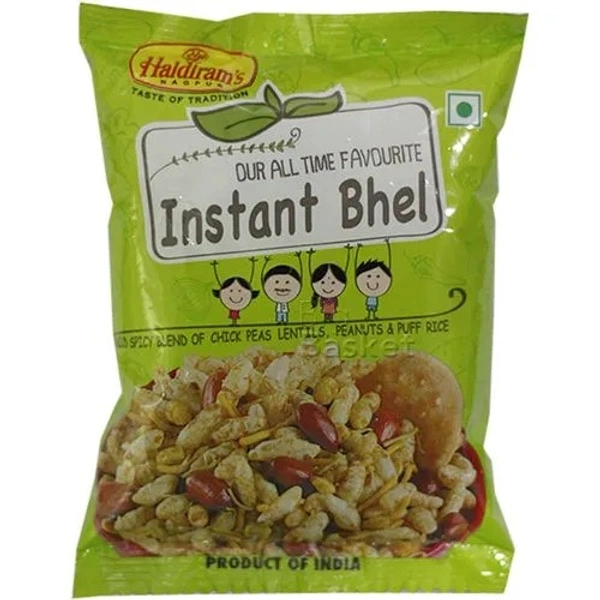 Haldirams Instant Bhel - Spicy Blend Of Chick Peas, Lentils, Peanuts & Puff Rice, 44 g Pouch - 44 g