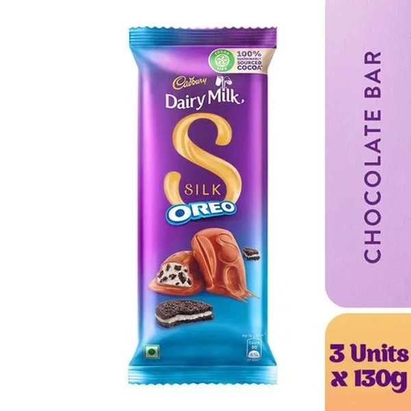 Cadbury Dairy Milk Silk Oreo, 3x130 g Multipack - 130 g