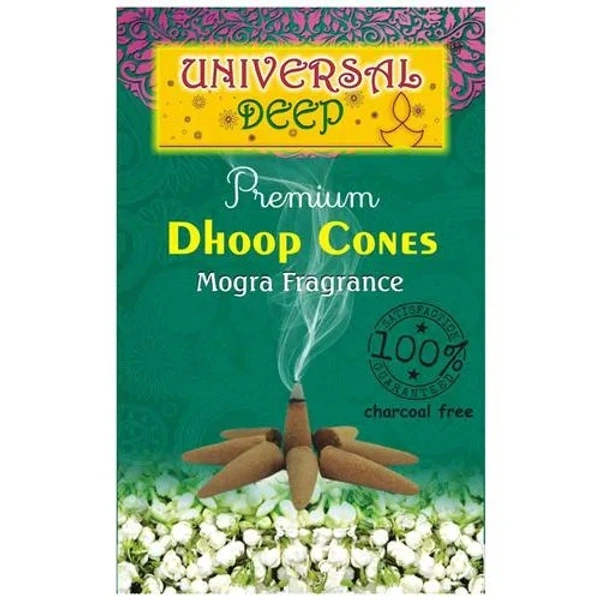 Universal Deep Dhoop Cones - Mogra Fragrance, 10 pcs
