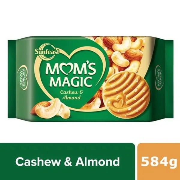 Sunfeast Mom's Magic - Rich Cashew & Almond Cookies, 584 g Pouch - 584 G